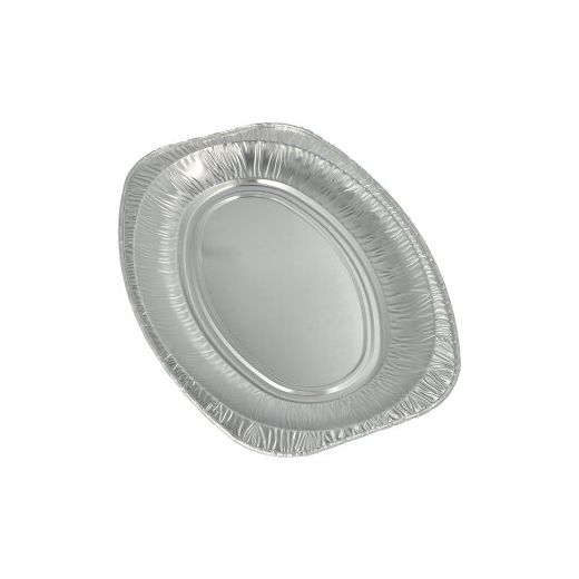 Plat de service en aluminium ovale 35 cm x 24,5 cm par 100 - RETIF