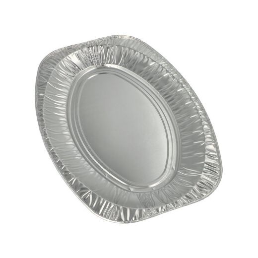 Plat de service, en aluminium, ovale 43 x 29 cm  1