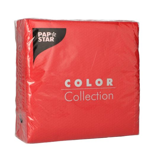 Serviettes, 1 couche pliage 1/4 33 cm x 33 cm rouge 1