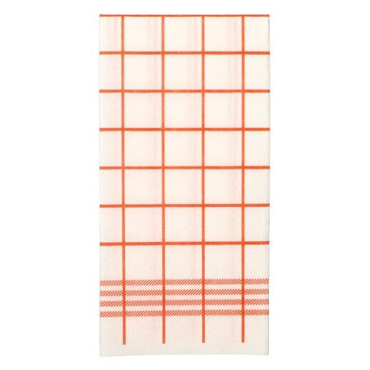 Serviettes, 2 plis "PUNTO" pliage 1/8 39 cm x 40 cm rouge "Kitchen Towel" microgaufrée 1