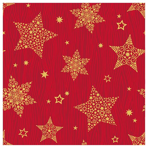 Serviettes, 3 plis pliage 1/4 25 cm x 25 cm "Christmas Shine" 1