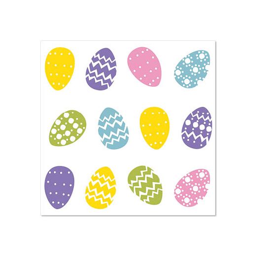 Serviettes, 3 plis pliage 1/4 25 cm x 25 cm "Coloured Eggs" 1
