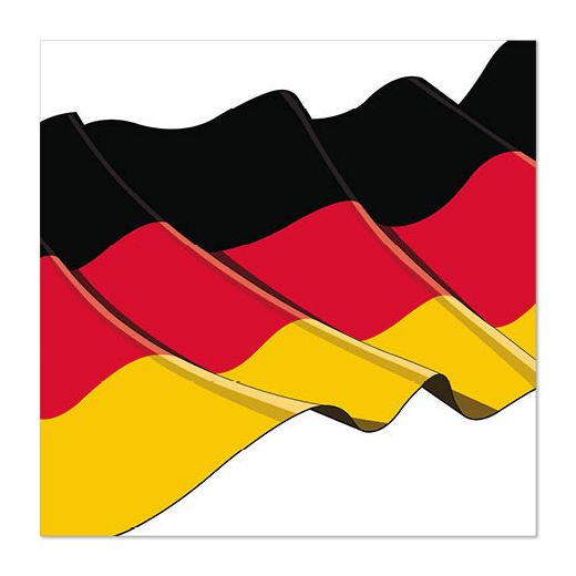 Serviettes, 3 plis pliage 1/4 33 cm x 33 cm "Allemagne" 1