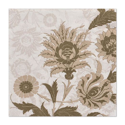 Serviettes, 3 plis pliage 1/4 33 cm x 33 cm "Natural Flowers" 1