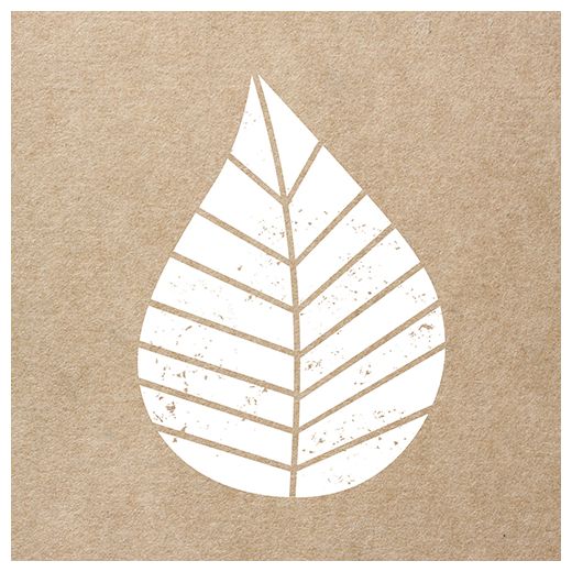 Serviettes, 3 plis pliage 1/4 33 cm x 33 cm naturel "Graphic Leaves" 1