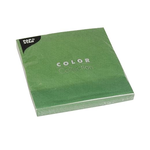 Serviettes, 3 plis pliage 1/4 40 cm x 40 cm vert foncé 1