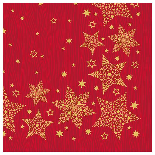 Serviettes, 3 plis pliage 1/4 40 cm x 40 cm "Christmas Shine" 1