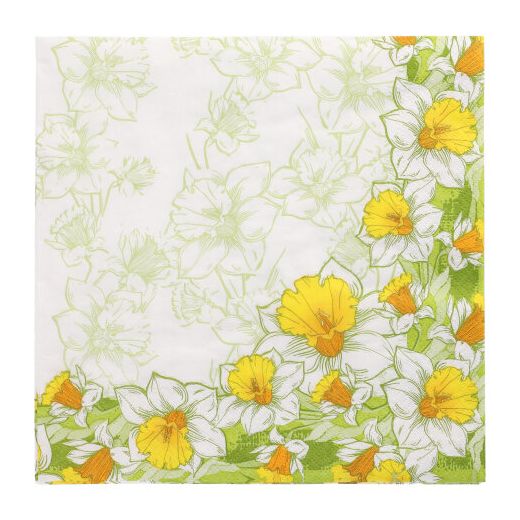 Serviettes, 3 plis pliage 1/4 40 cm x 40 cm "Narciso" 1