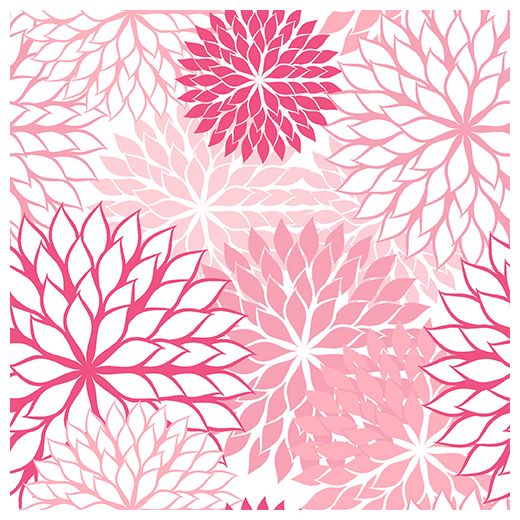 Serviettes, 3 plis pliage 1/4 40 cm x 40 cm rosé "Floralies" 1