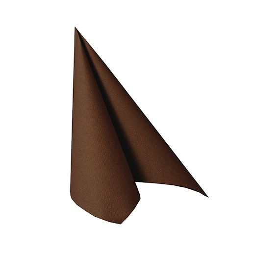 Serviettes "ROYAL Collection" pliage 1/4 25 cm x 25 cm marron 1