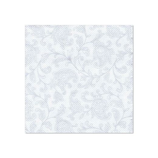 Serviettes "ROYAL Collection" pliage 1/4 25 cm x 25 cm blanc "Ornaments" 1
