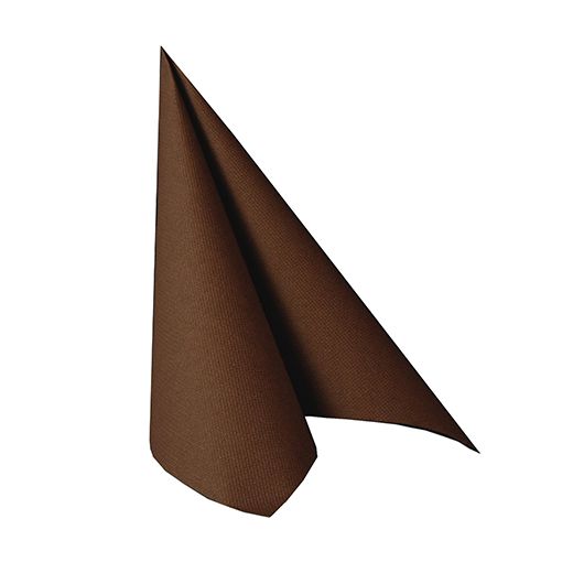 Serviettes "ROYAL Collection" pliage 1/4 33 cm x 33 cm marron 1