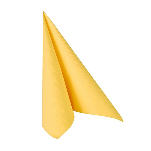 Serviettes "ROYAL Collection" pliage 1/4 33 cm x 33 cm jaune 1