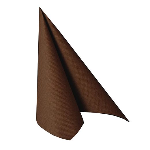 Serviettes "ROYAL Collection" pliage 1/4 40 cm x 40 cm marron 1