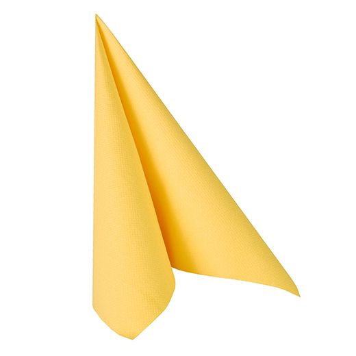 Serviettes "ROYAL Collection" pliage 1/4 40 cm x 40 cm jaune 1
