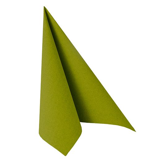Serviettes "ROYAL Collection" pliage 1/4 40 cm x 40 cm vert olive 1