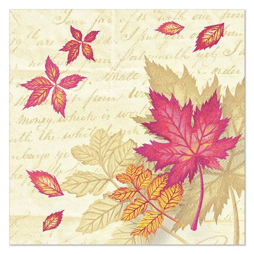 Serviettes "ROYAL Collection" pliage 1/4, 40 cm x 40 cm, "Autumn Colours" 1