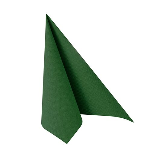 Serviettes "ROYAL Collection" pliage 1/4 40 cm x 40 cm vert foncé avec d'emballage en papier 1