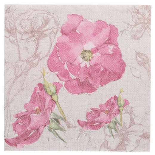 Serviettes "ROYAL Collection" pliage 1/4 40 cm x 40 cm violet "Blossom" 1
