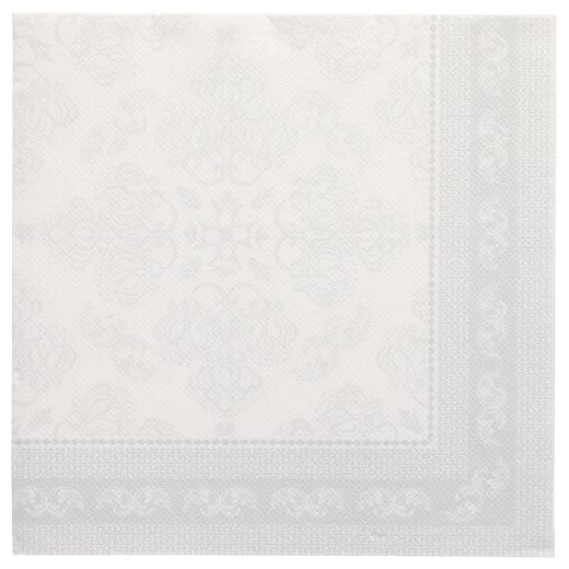 Serviettes "ROYAL Collection" pliage 1/4 40 cm x 40 cm blanc "Arabesque" 1