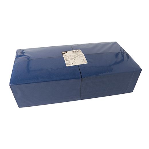 Serviettes, 3 couches pliage 1/8 40 cm x 40 cm bleu foncé 1