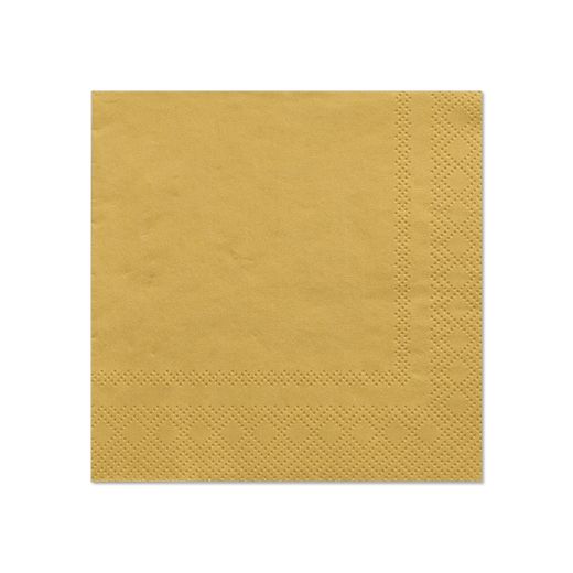Serviettes, 3 plis pliage 1/4 25 cm x 25 cm or 1