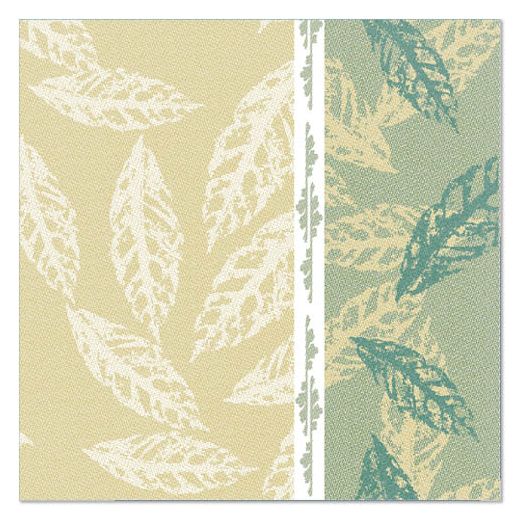Serviettes "ROYAL Collection" pliage 1/4, 40 cm x 40 cm, vert, "Autumn" 1