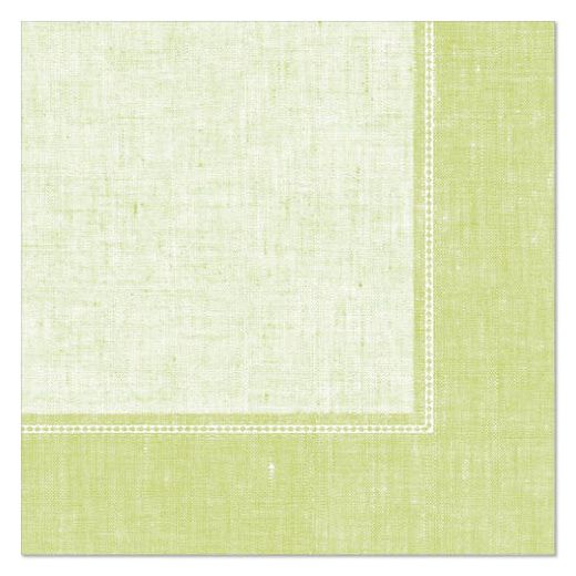 Serviettes "ROYAL Collection" pliage 1/4 
 40 cm x 40 cm vert clair "Linum" 1
