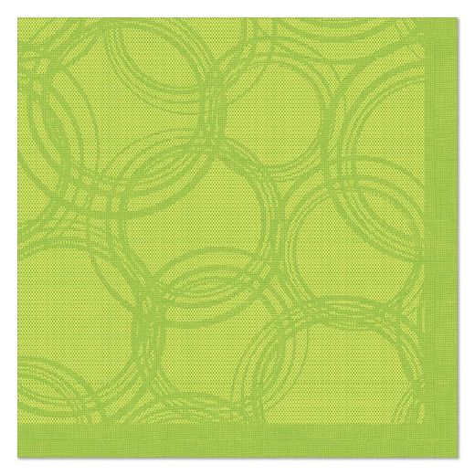 Serviettes "ROYAL Collection" pliage 1/4 40 cm x 40 cm vert anis "Bubbles" 1