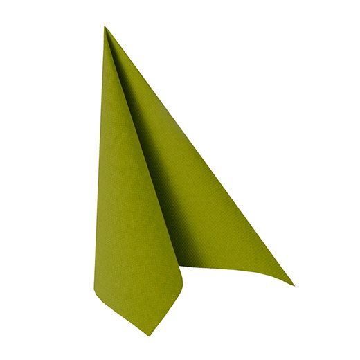 Serviettes "ROYAL Collection" pliage 1/4 33 cm x 33 cm vert olive 1