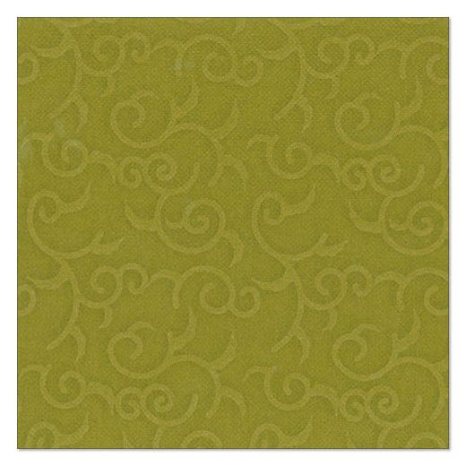 Serviettes "ROYAL Collection" pliage 1/4 40 cm x 40 cm vert olive "Casali" 1