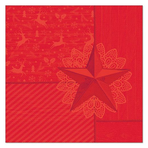 Serviettes "ROYAL Collection" pliage 1/4, 40 cm x 40 cm, rouge "Rising Star" 1