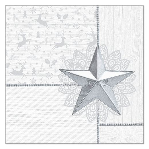 Serviettes "ROYAL Collection" pliage 1/4, 40 cm x 40 cm blanc "Rising Star" 1