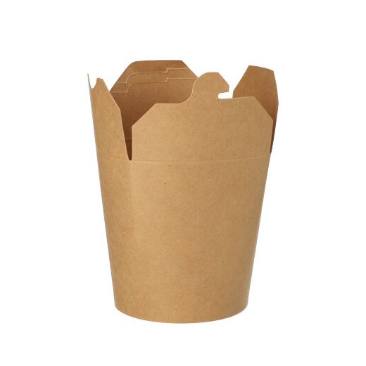 Boîtes à Snacks, carton rectangulaire 470 ml 9,8 cm x 8,2 cm x 7 cm marron 1