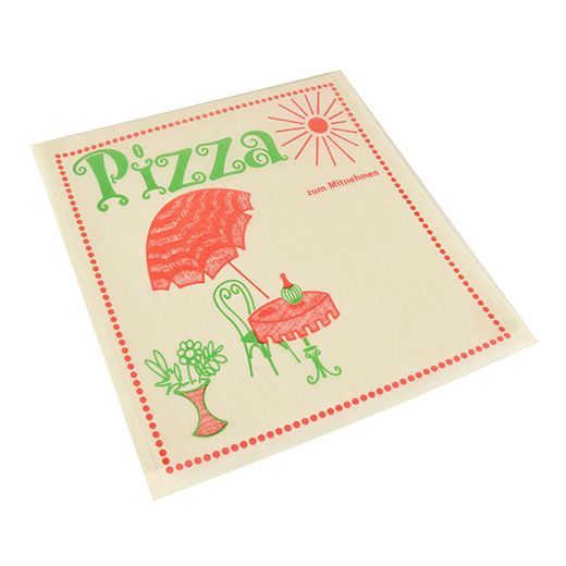 Sachets à Pizza en papier parchemin 30 cm x 30 cm "Caféteria" résistant à la graisse 1