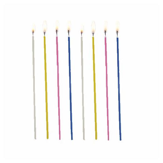 Bougies spaghetti Ø 3 mm · 16,5 cm couleurs assorties 1