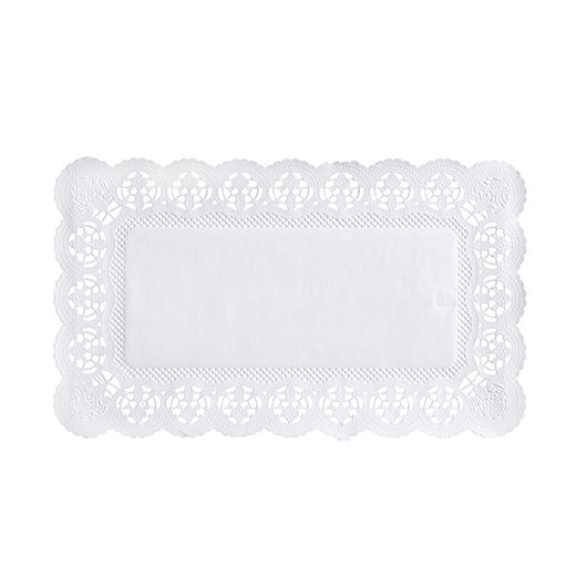 Dentelle, papier rectangulaire 30 cm x 18 cm blanc 1