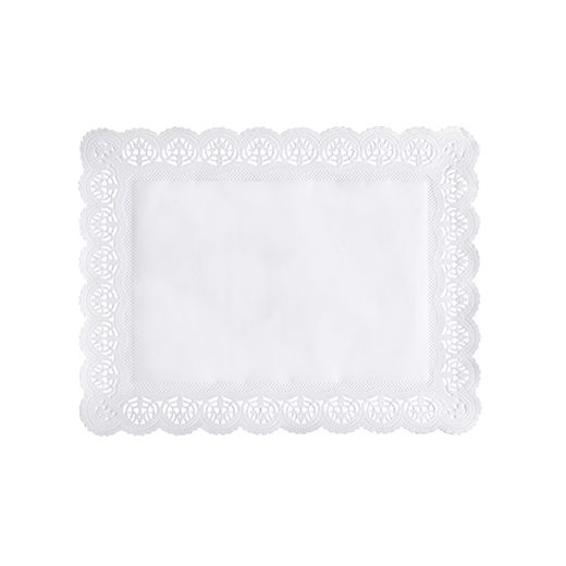 Dentelle, papier rectangulaire 34 cm x 26 cm blanc 1
