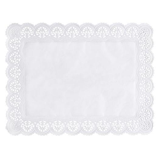 Dentelle, papier rectangulaire 40 cm x 30 cm blanc 1