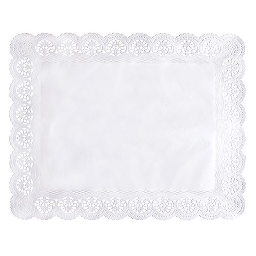 Dentelle, papier rectangulaire 46 cm x 36 cm blanc 1