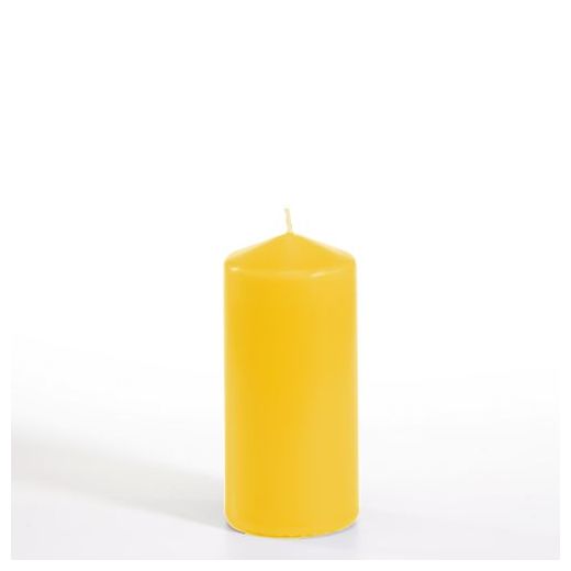 Bougie cylindrique Ø 60 mm · 130 mm or jaune 1