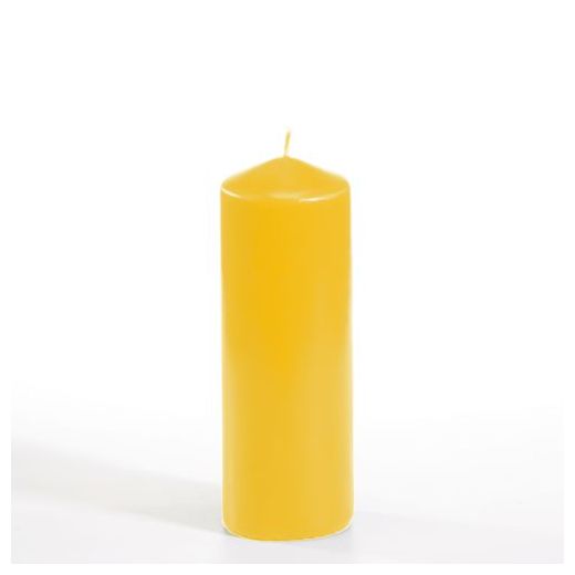 Bougie cylindrique Ø 60 mm · 165 mm or jaune 1