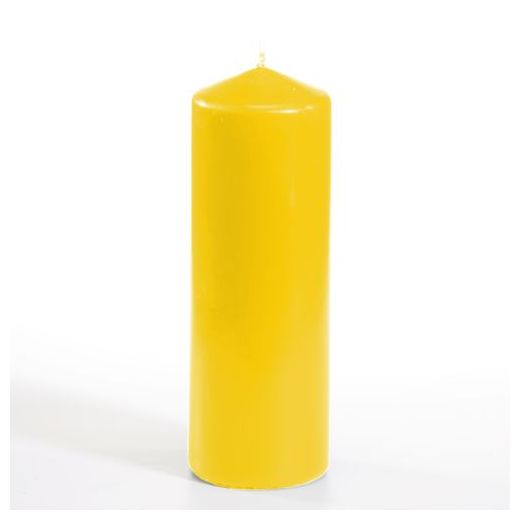 Bougie cylindrique Ø 70 mm · 200 mm or jaune 1