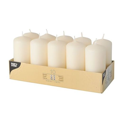 Bougies cylindriques Ø 40 mm · 90 mm crème 1
