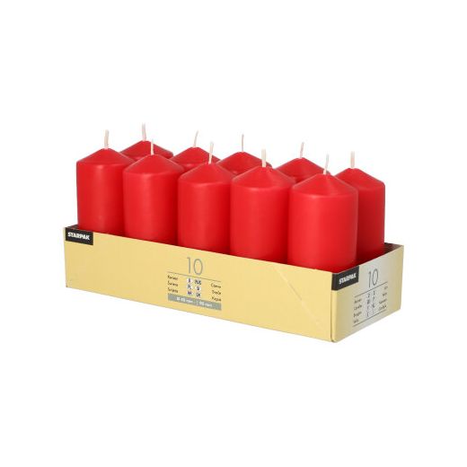 Bougies cylindriques Ø 40 mm · 90 mm rouge 1