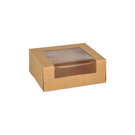 Plats à Sushi carton, couche PLA rectangulaire 4,5 cm x 12 cm x 10 cm marron 1