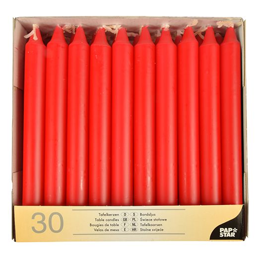 Bougies de table Ø 2,1 cm · 19,6 cm rouge 1