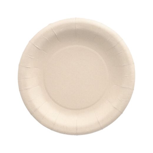 Assiettes en résidus agricoles "pure" rond Ø 18 cm blanc 1
