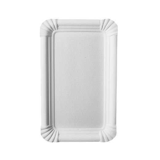 Assiettes, carton "pure" rectangulaire 11 cm x 17,5 cm blanc 1