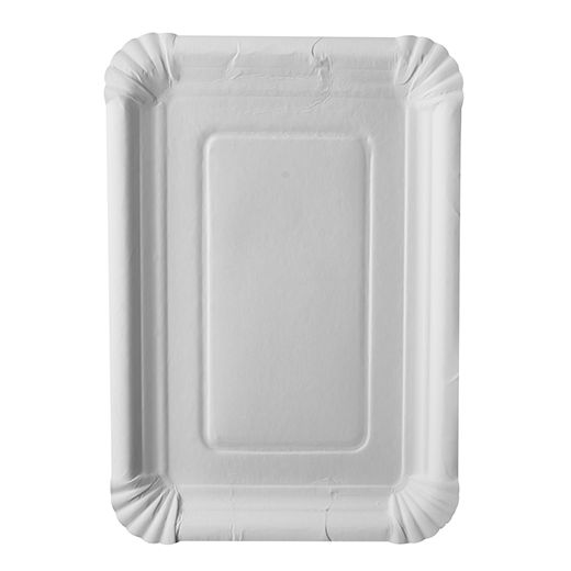 Assiettes, carton "pure" rectangulaire 18 cm x 26 cm blanc 1